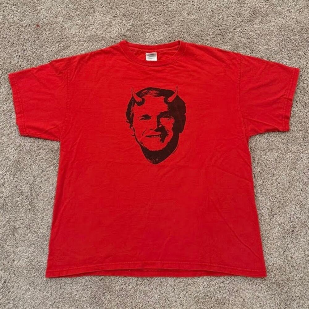 Y2K George Bush Devil Tee Men's size Large